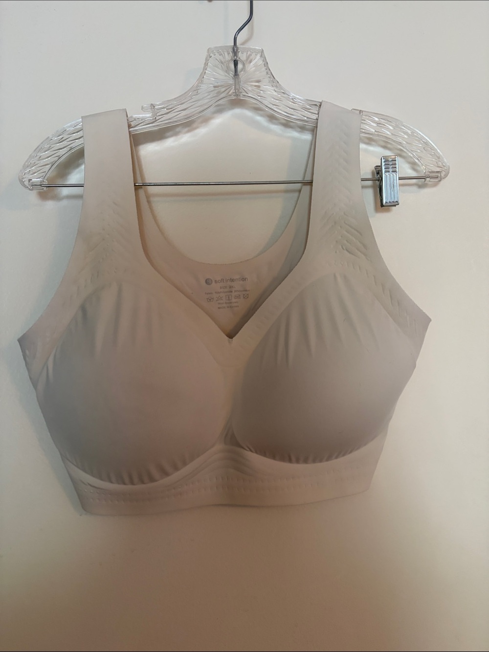 Light Nude Wireless Comfort Bra with Wide Straps